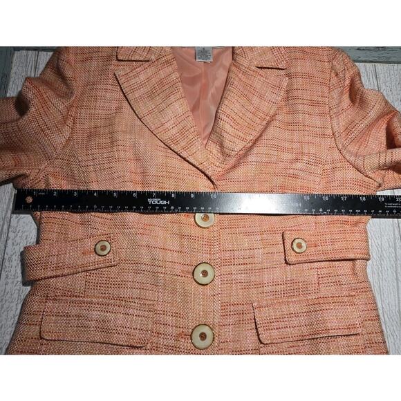 Nine & Company 'Tequila Sun' Melon 3-Button Tweed Suit Jacket 8 Schoolgirl NWT - Picture 7 of 8